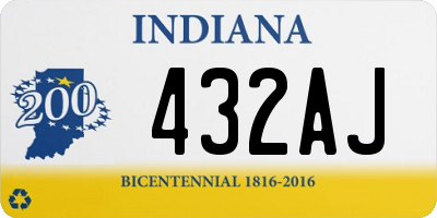 IN license plate 432AJ