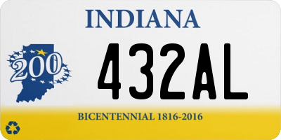 IN license plate 432AL