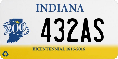 IN license plate 432AS