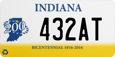 IN license plate 432AT