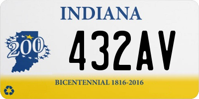 IN license plate 432AV