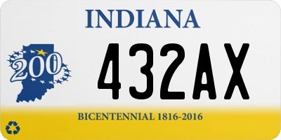 IN license plate 432AX