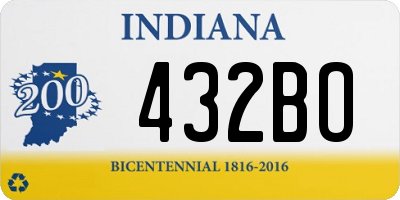 IN license plate 432BO