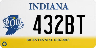 IN license plate 432BT