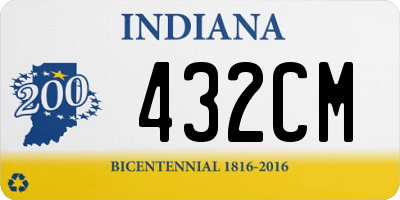 IN license plate 432CM