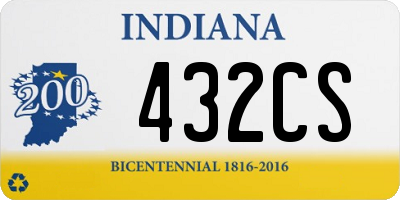 IN license plate 432CS