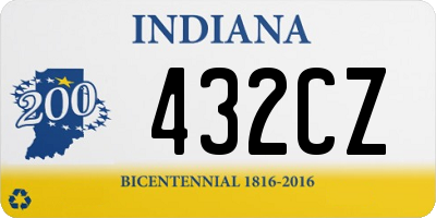 IN license plate 432CZ