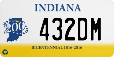 IN license plate 432DM