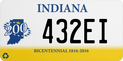 IN license plate 432EI