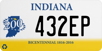 IN license plate 432EP