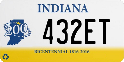 IN license plate 432ET