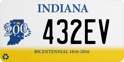 IN license plate 432EV