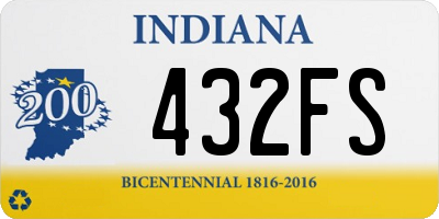 IN license plate 432FS