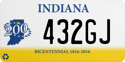 IN license plate 432GJ