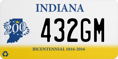 IN license plate 432GM