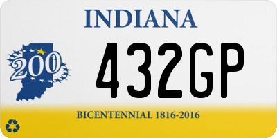 IN license plate 432GP