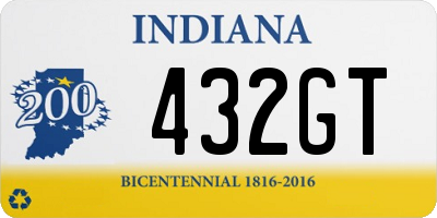 IN license plate 432GT