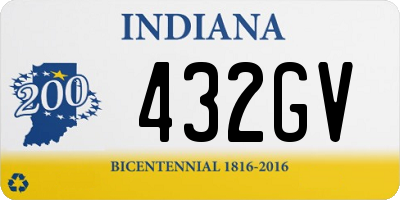 IN license plate 432GV