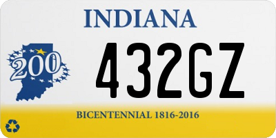 IN license plate 432GZ