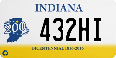 IN license plate 432HI