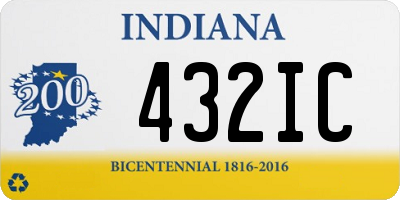 IN license plate 432IC