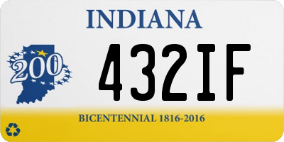 IN license plate 432IF
