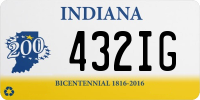 IN license plate 432IG