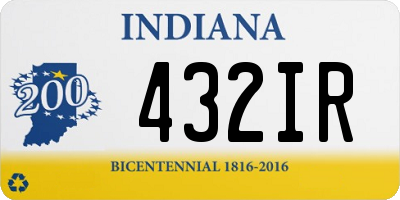 IN license plate 432IR