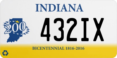 IN license plate 432IX