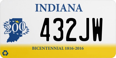 IN license plate 432JW