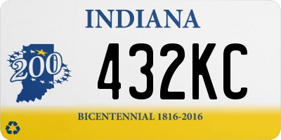 IN license plate 432KC