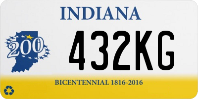 IN license plate 432KG