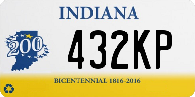 IN license plate 432KP