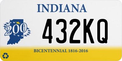 IN license plate 432KQ