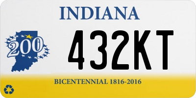 IN license plate 432KT