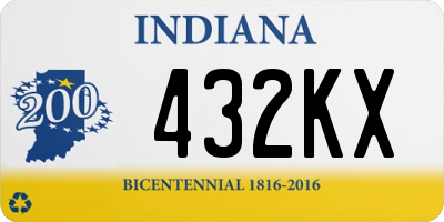 IN license plate 432KX