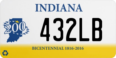 IN license plate 432LB