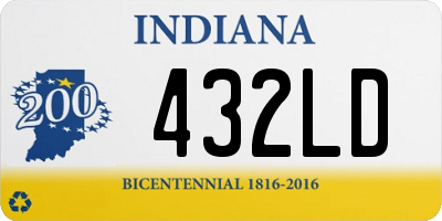 IN license plate 432LD