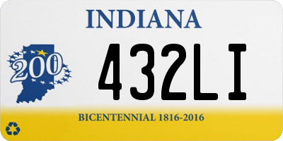 IN license plate 432LI