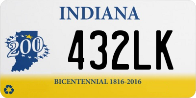 IN license plate 432LK