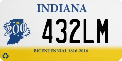 IN license plate 432LM