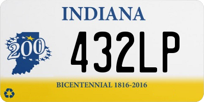 IN license plate 432LP