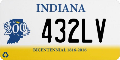 IN license plate 432LV