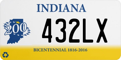 IN license plate 432LX