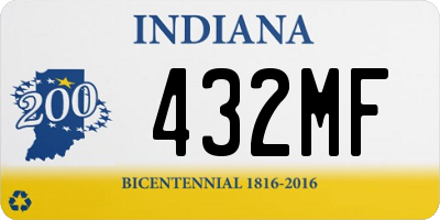 IN license plate 432MF