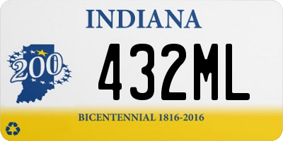 IN license plate 432ML