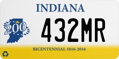IN license plate 432MR
