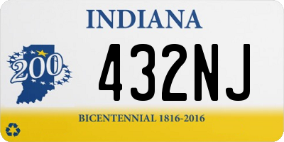 IN license plate 432NJ