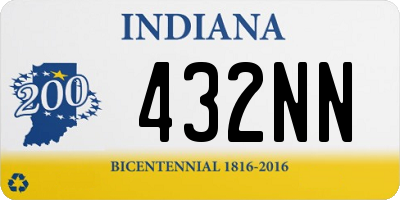 IN license plate 432NN