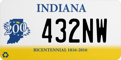 IN license plate 432NW